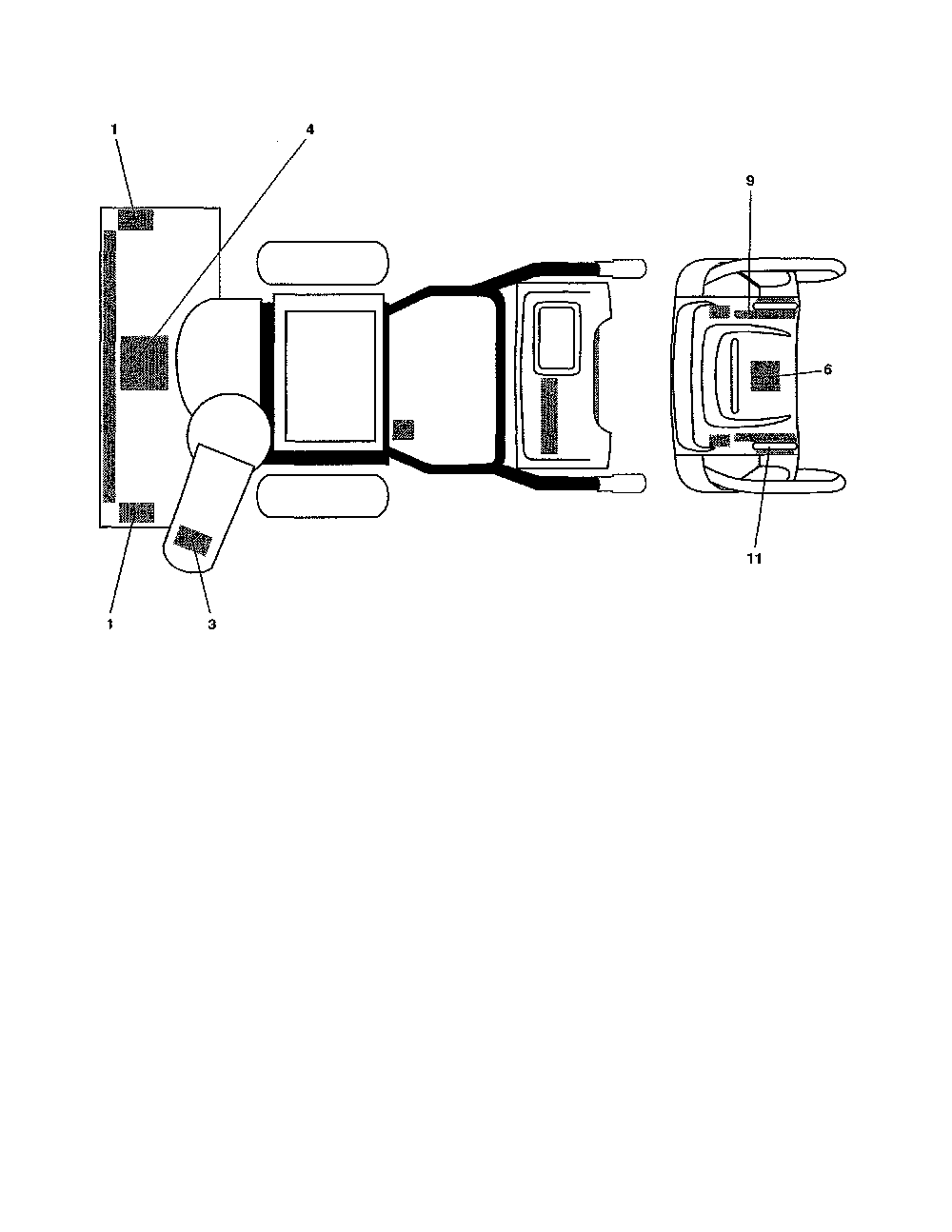 Decals Diagram and Parts List for PR624ES-96198004302  Poulan Snow Blower