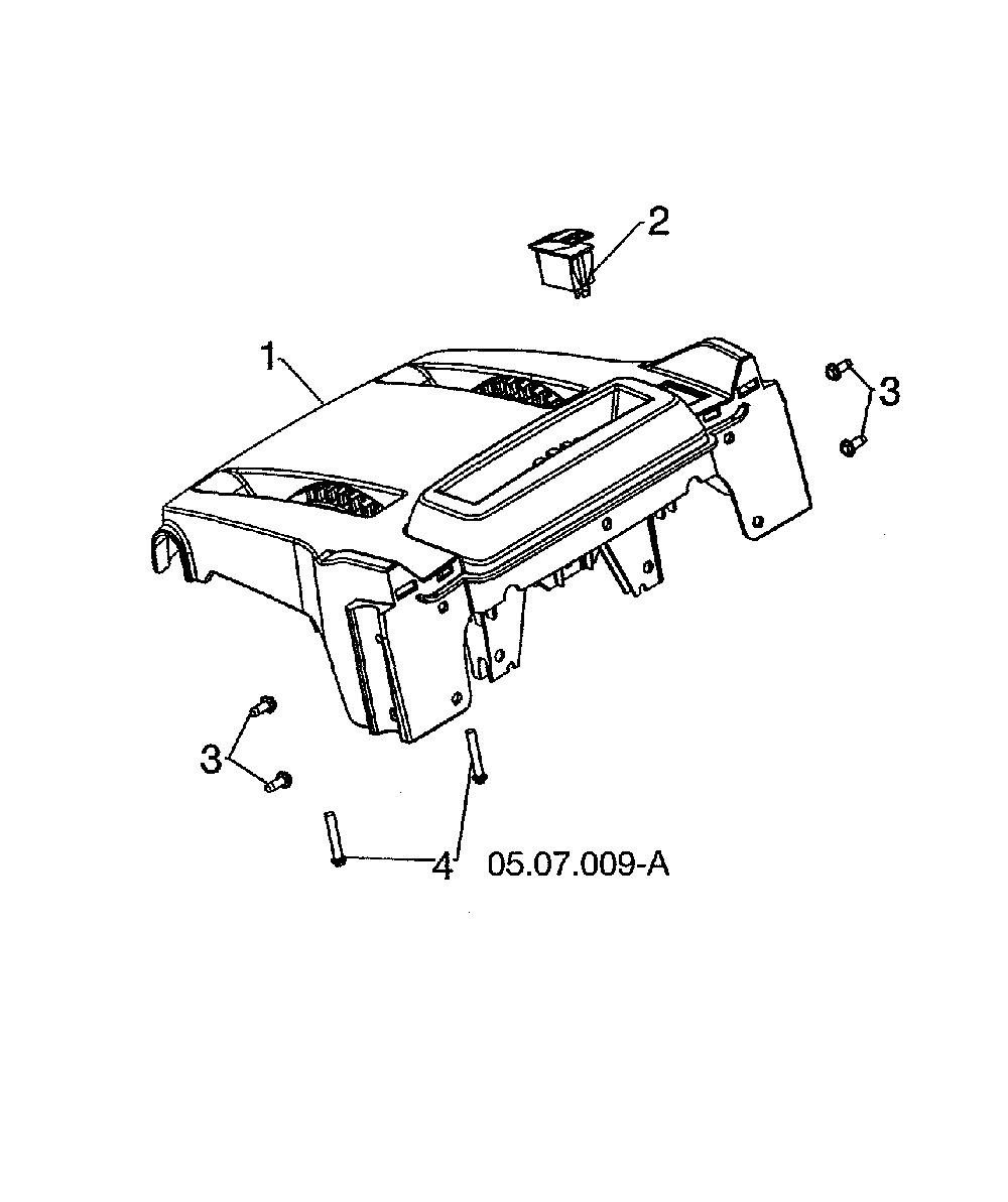 Console base multicontrol w/ switch Diagram and Parts List for 96192009102  Poulan Snow Blower