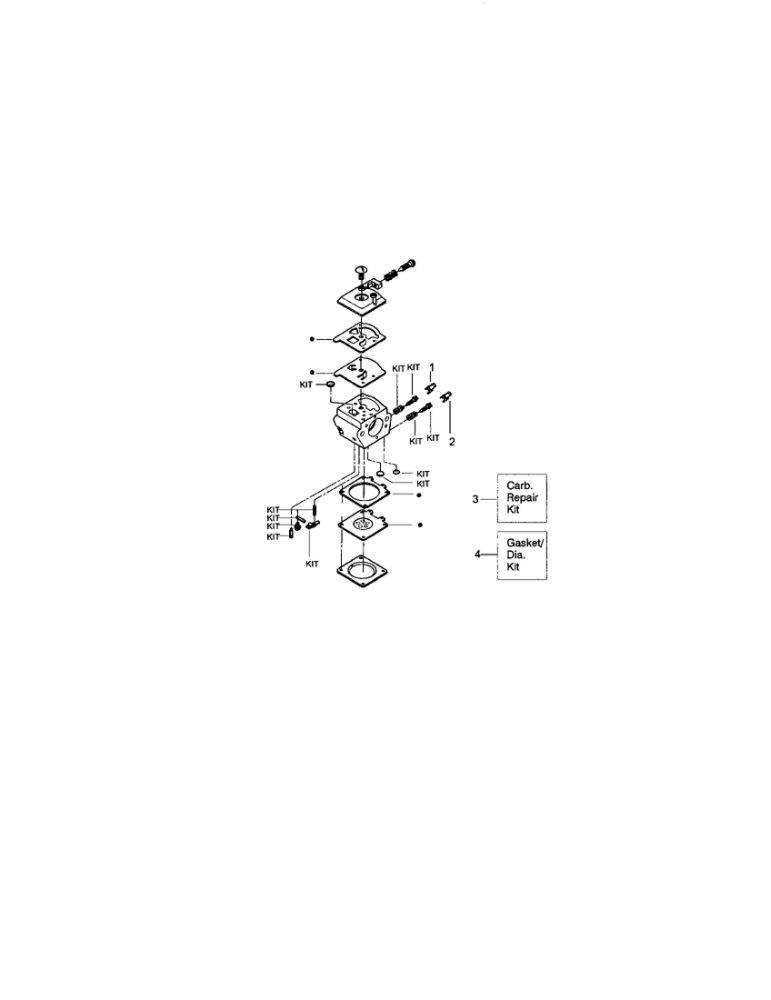 Walbro, Carburetor Diagram and Parts List for 221  Poulan Chainsaw