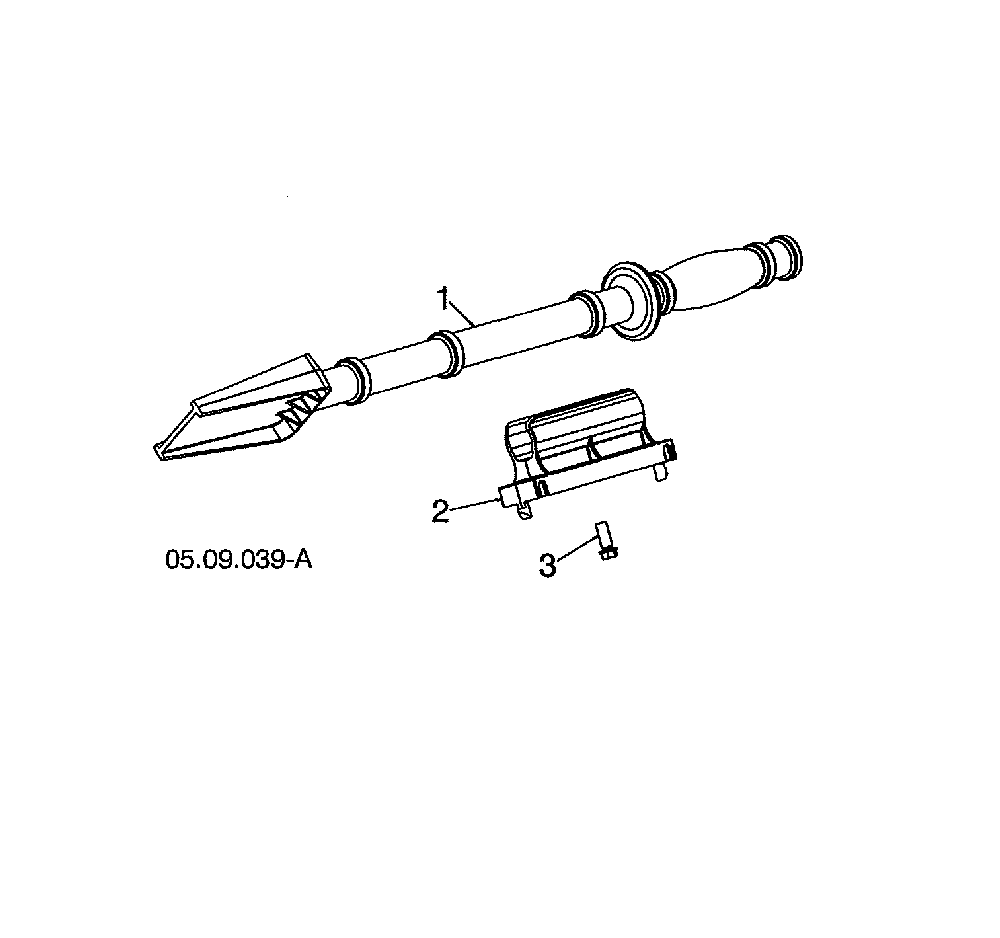 Cleanout tool Diagram and Parts List for 96192009102  Poulan Snow Blower