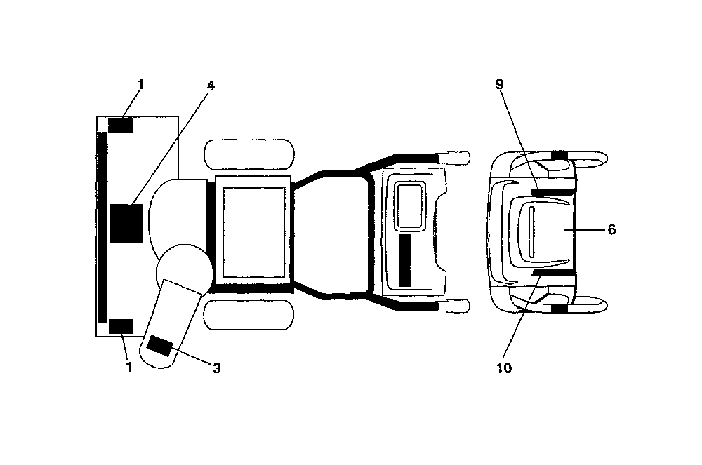 Decals Diagram and Parts List for 12527HVX-96195001800  Poulan Snow Blower