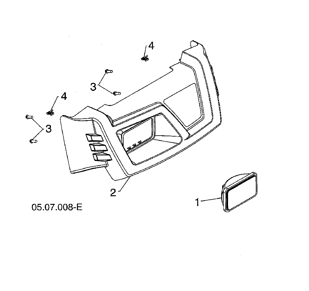 Flood headlight Diagram and Parts List for 96192009003  Poulan Snow Blower