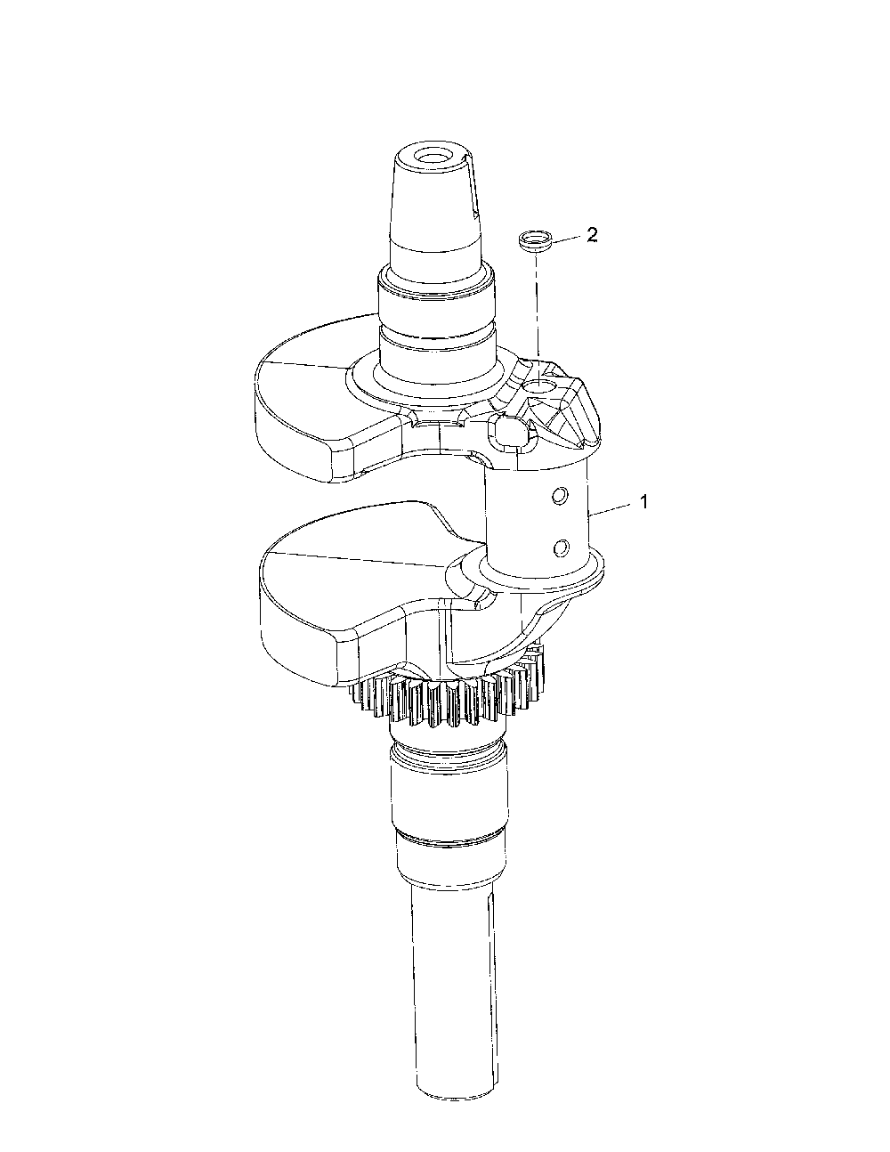 Crankshaft Diagram and Parts List for PP22KA42-96042019400  Poulan Lawn Tractor