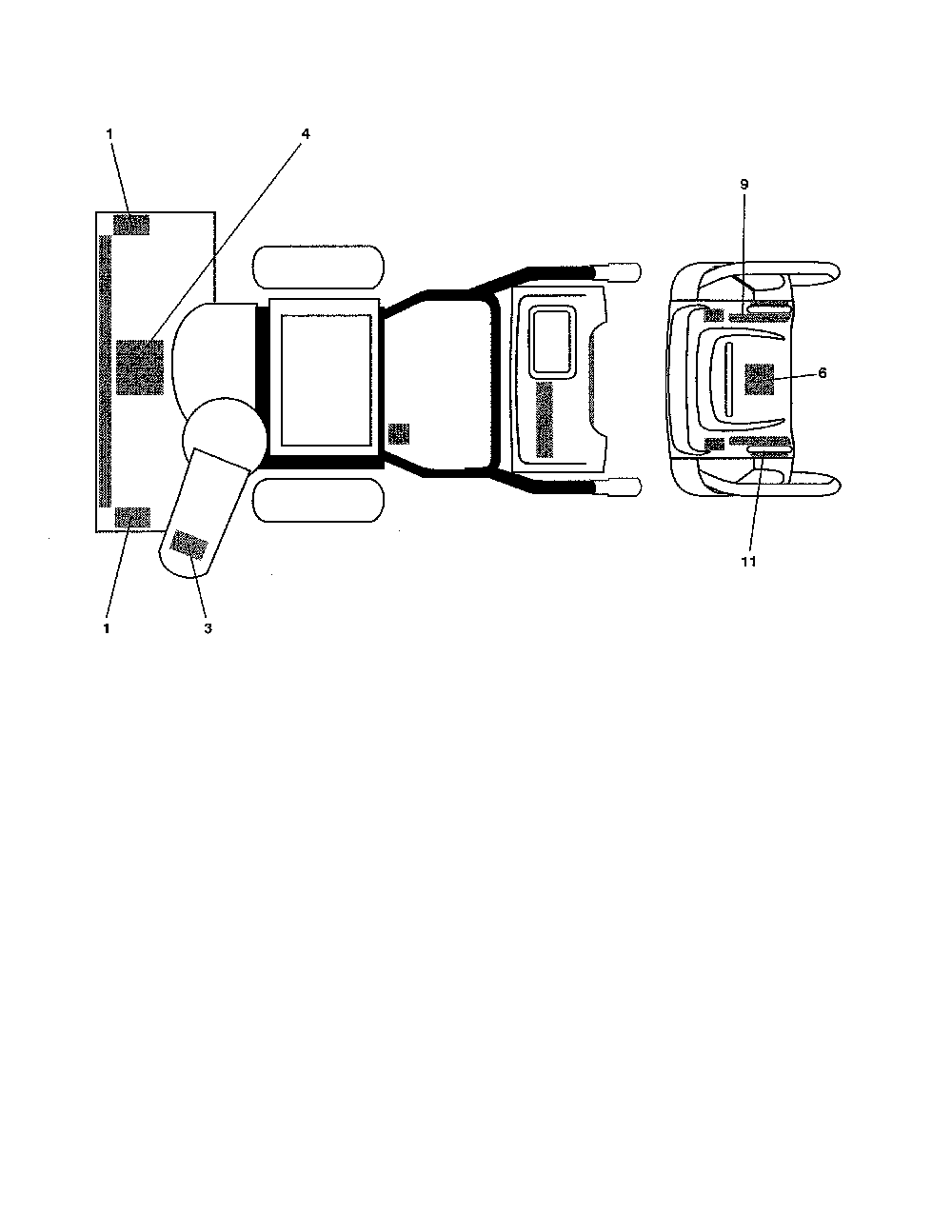 Decals Diagram and Parts List for 96192003701  Poulan Snow Blower