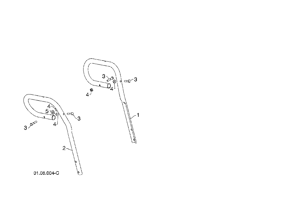 Loop handles Diagram and Parts List for 96198004604  Poulan Snow Blower