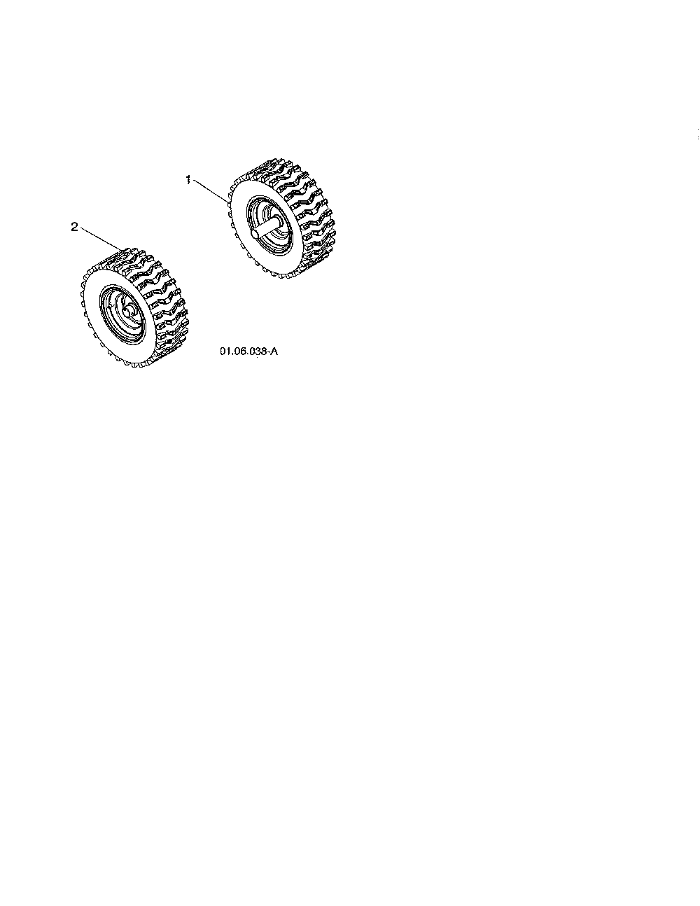 Wheels Diagram and Parts List for 96192003703  Poulan Snow Blower