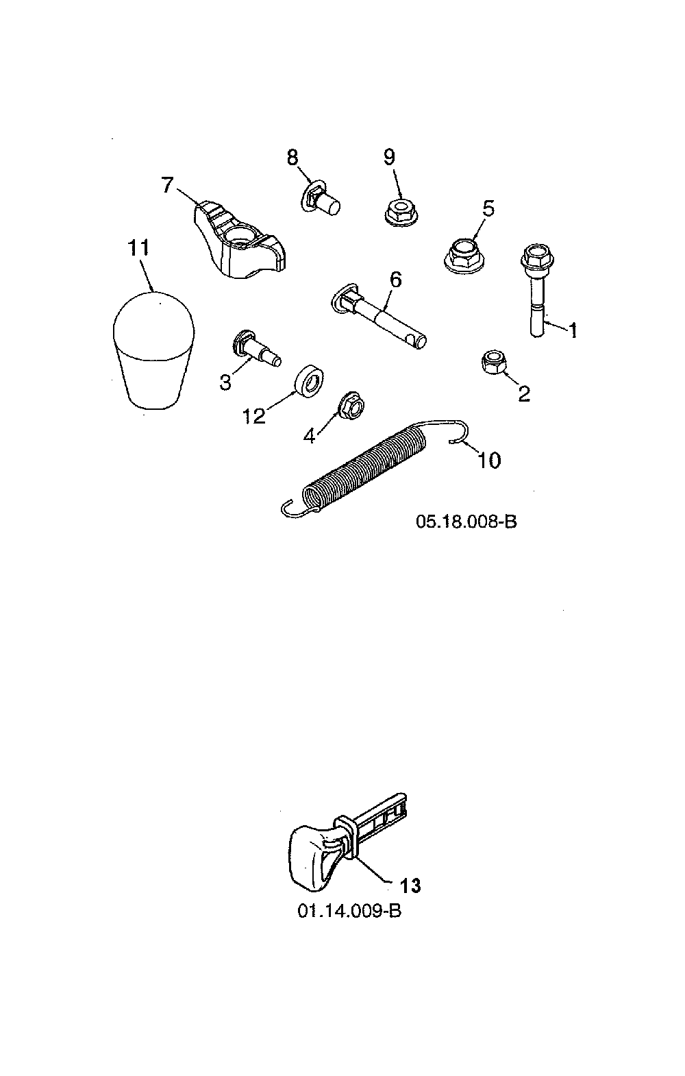 Bag of parts Diagram and Parts List for 96192009102  Poulan Snow Blower