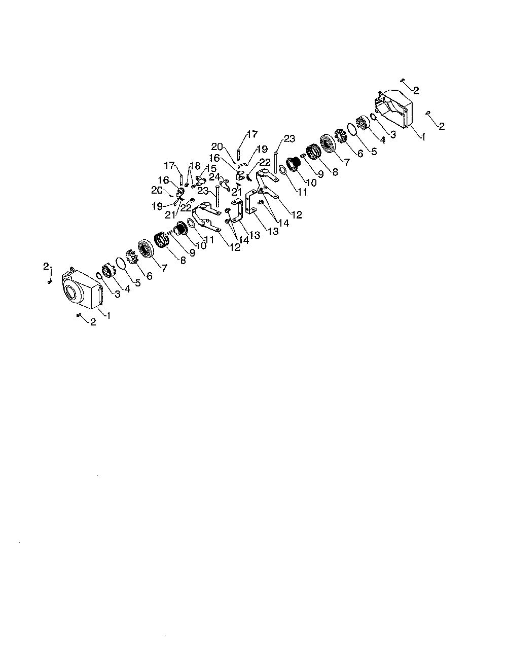 Steering yoke & bracket Diagram and Parts List for 96198004602  Poulan Snow Blower