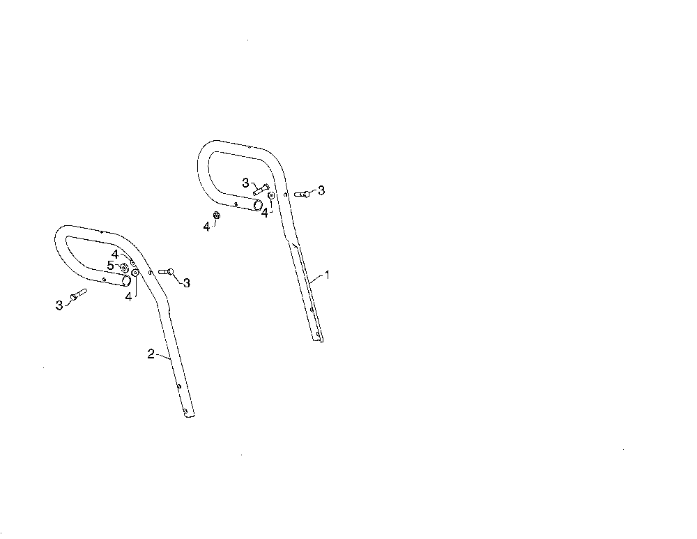 Handles Diagram and Parts List for 96198004602  Poulan Snow Blower