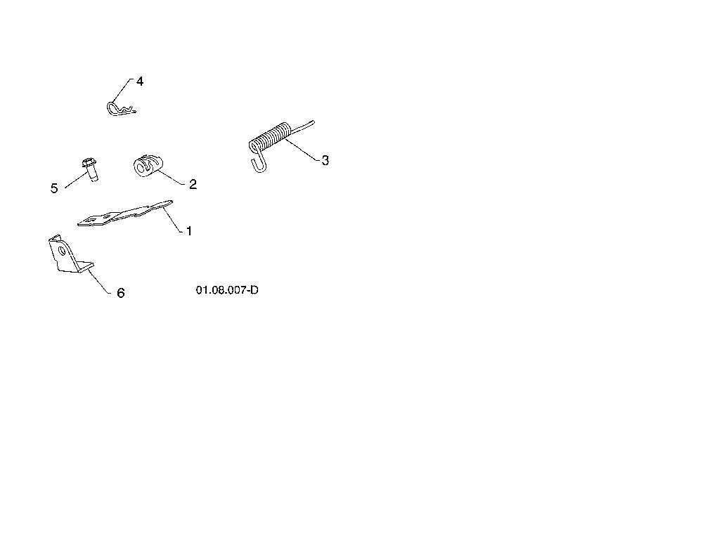Interlock spring & cam Diagram and Parts List for 96192003703  Poulan Snow Blower