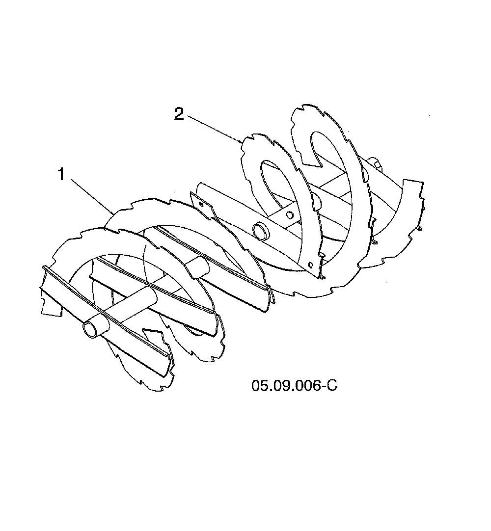 Auger Diagram and Parts List for 96192009003  Poulan Snow Blower