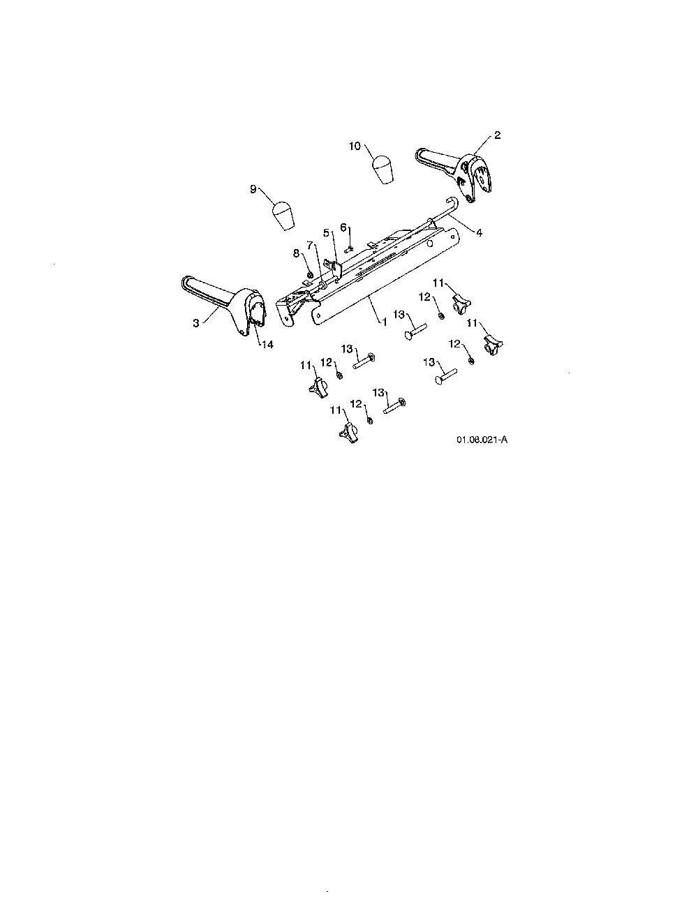 Control panel Diagram and Parts List for 96192003703  Poulan Snow Blower