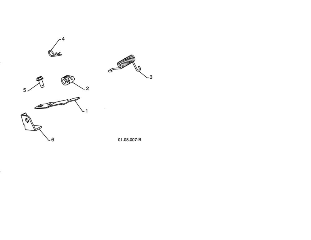 Interlock Spring And Cam Diagram and Parts List for 96198004300  Poulan Snow Blower