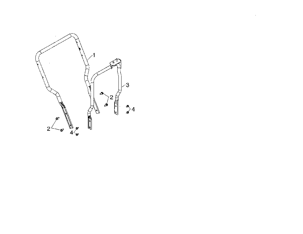 Lower handle Diagram and Parts List for 96192009900  Poulan Snow Blower