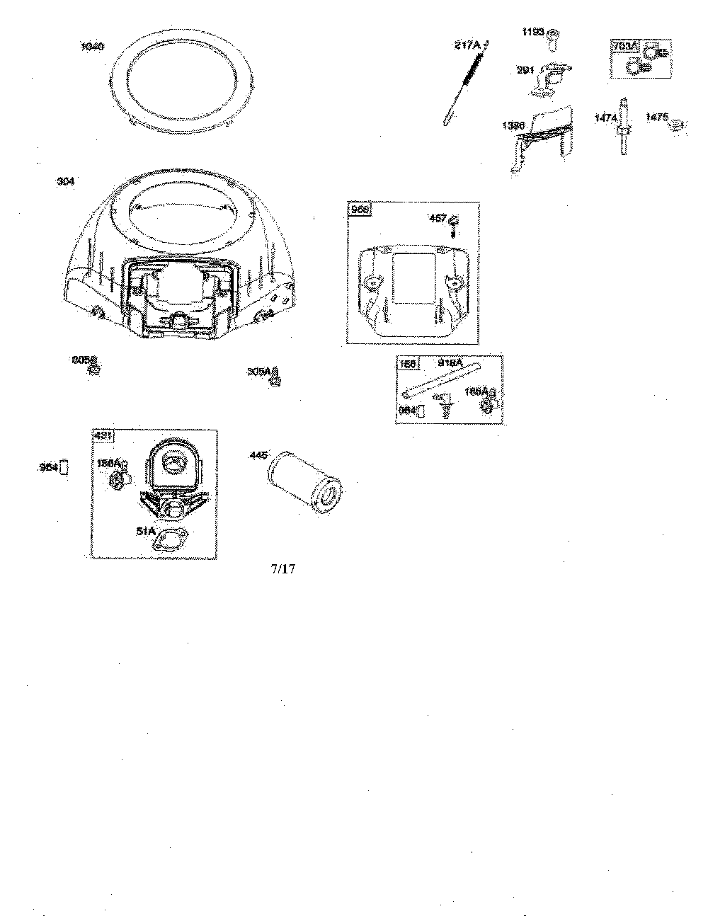 Blower housing/air cleaner Diagram and Parts List for PP24VA54-96046008000  Poulan Lawn Tractor