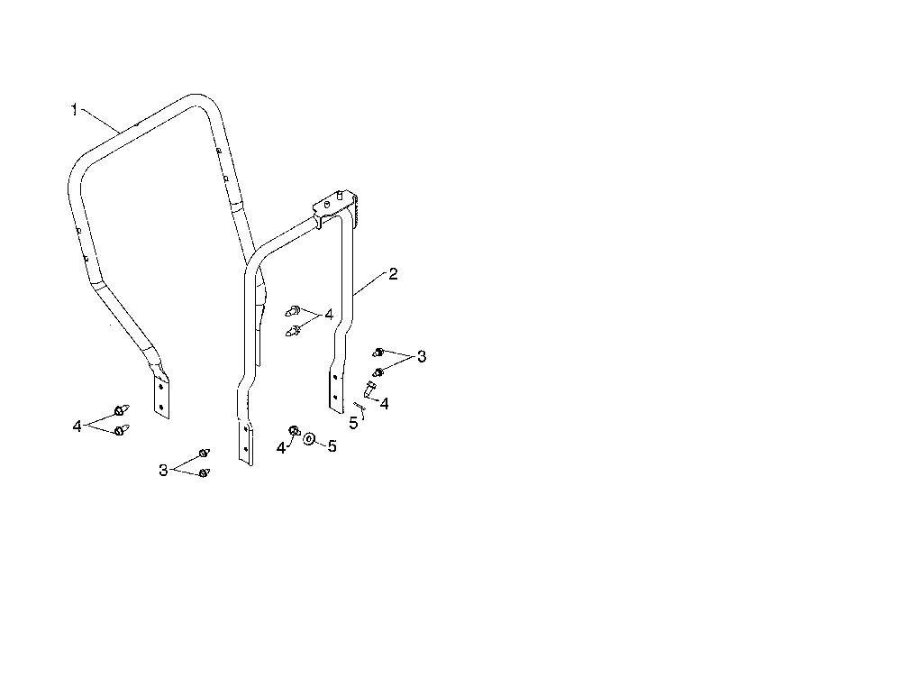 Lower handle Diagram and Parts List for 96198004602  Poulan Snow Blower
