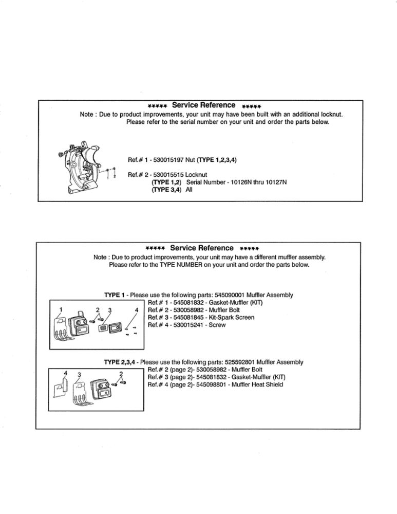 Service Reference Diagram and Parts List for GBV-345 TYPE 1 Poulan Leaf Blower / Vacuum