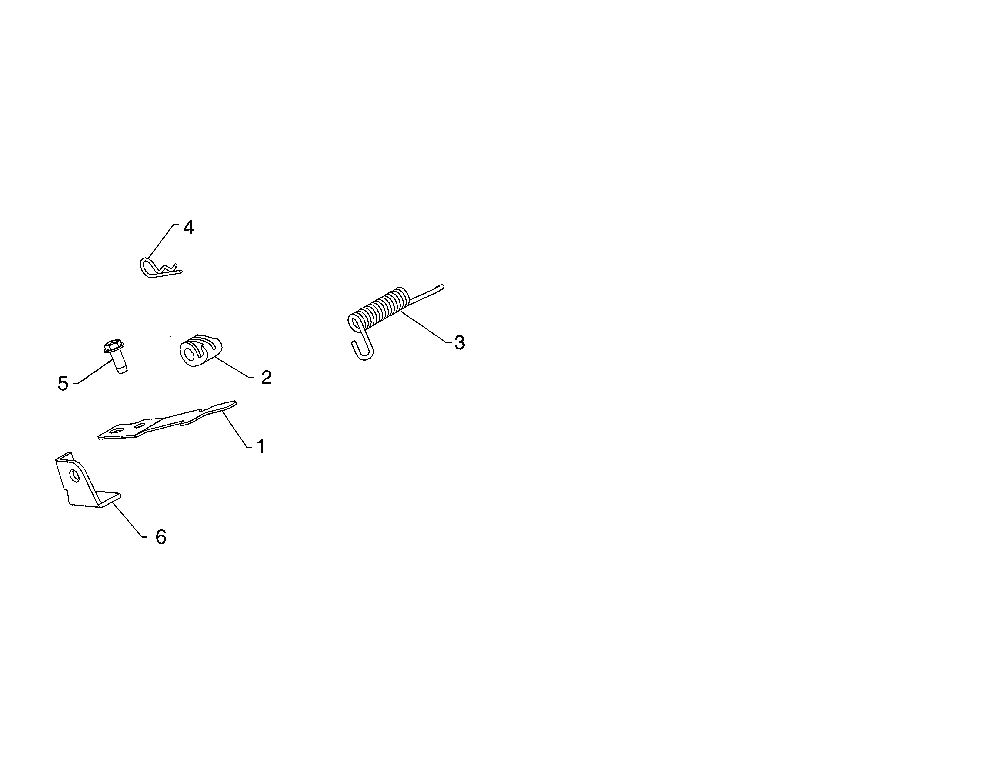 Interlock  spring & cam Diagram and Parts List for 96198004602  Poulan Snow Blower