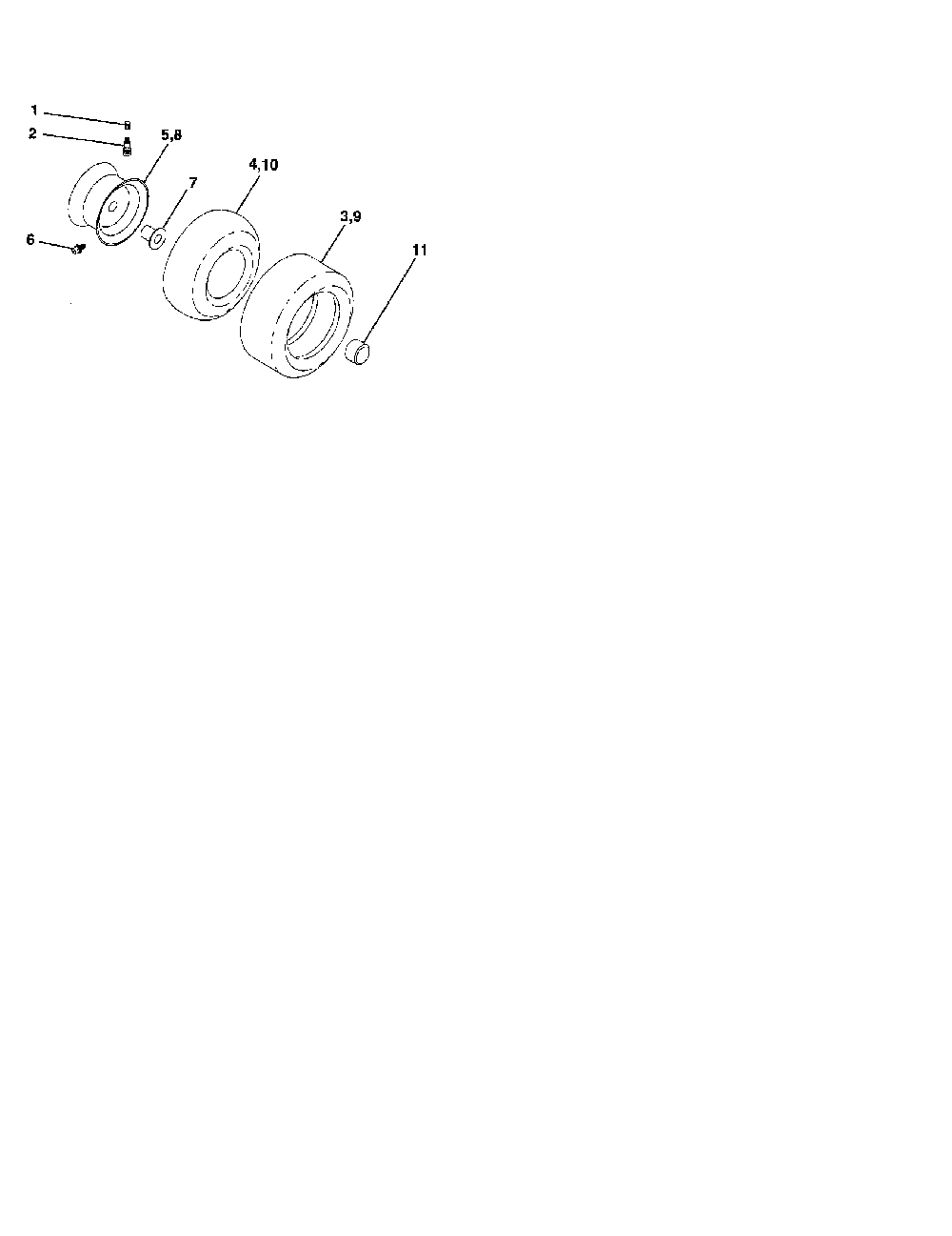 Wheels and tires Diagram and Parts List for BB185H42YT  Poulan Lawn Tractor