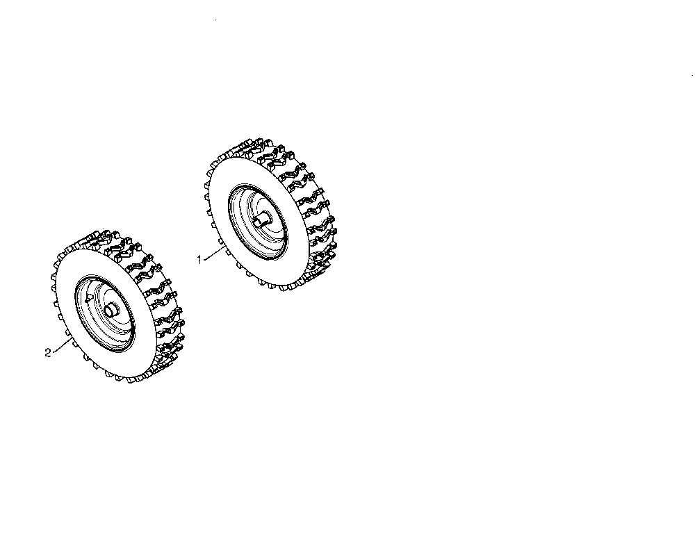 Wheels Diagram and Parts List for 96198004602  Poulan Snow Blower