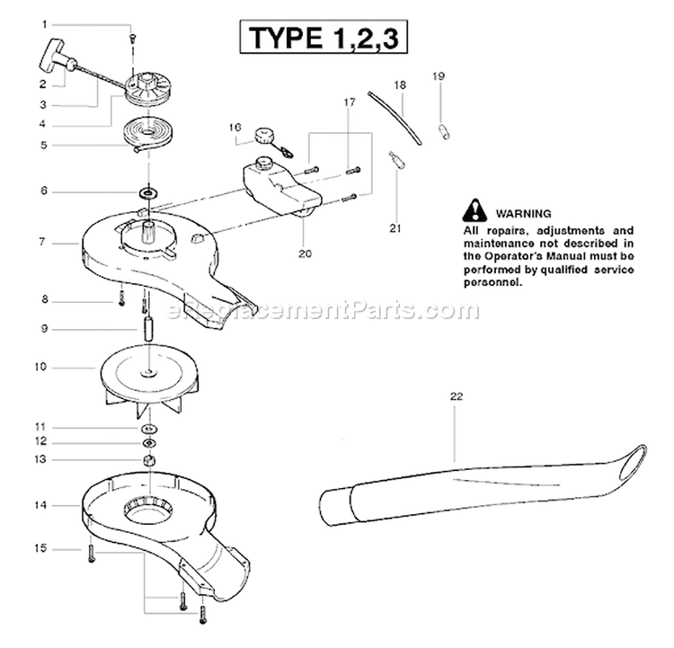 Page A Diagram and Parts List for FL1500LE Type 2 Poulan Leaf Blower / Vacuum