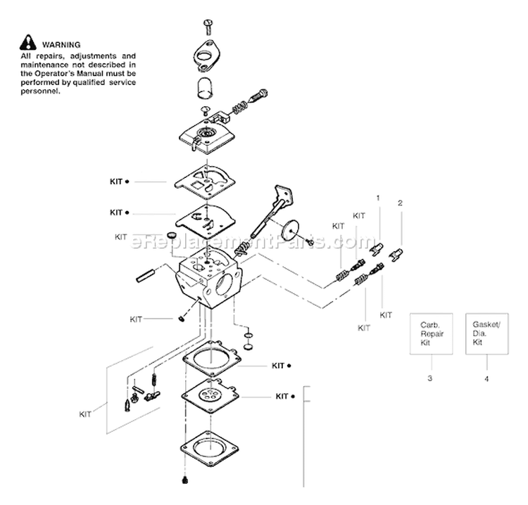 Page B Diagram and Parts List for FL1500 Type 2 Poulan Leaf Blower / Vacuum