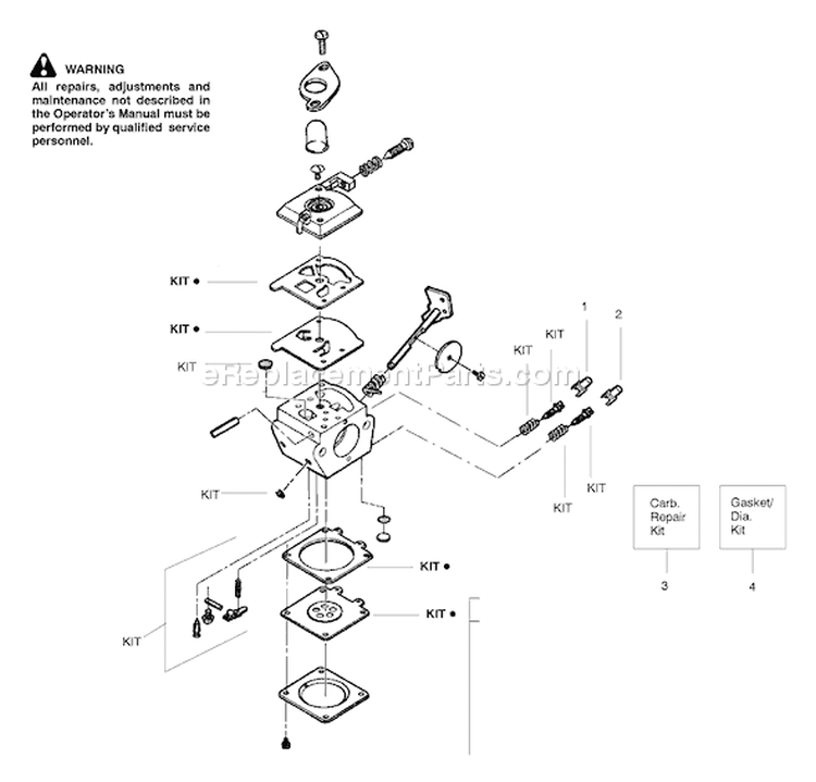 Page B Diagram and Parts List for FL1500 Type 4 Poulan Leaf Blower / Vacuum