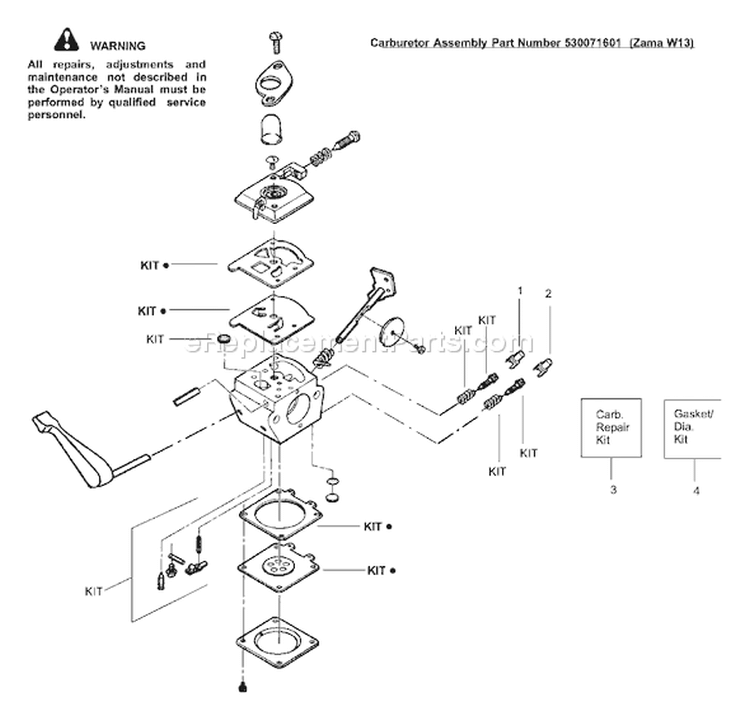 Page B Diagram and Parts List for GHT220LE Type 2 Poulan Hedge Trimmer