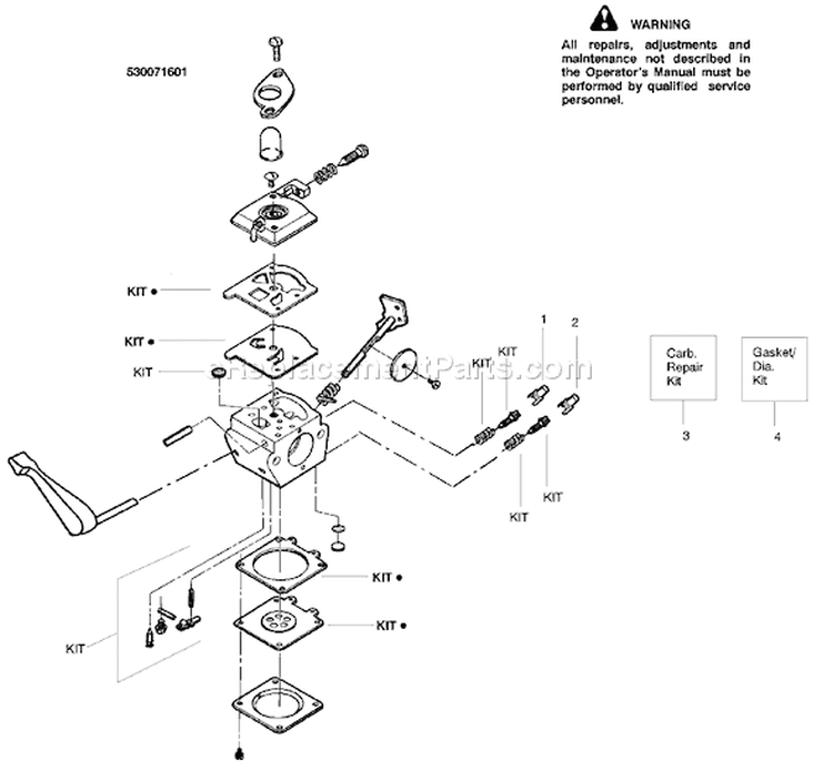 Page A Diagram and Parts List for GHT220 Type 4 Poulan Hedge Trimmer