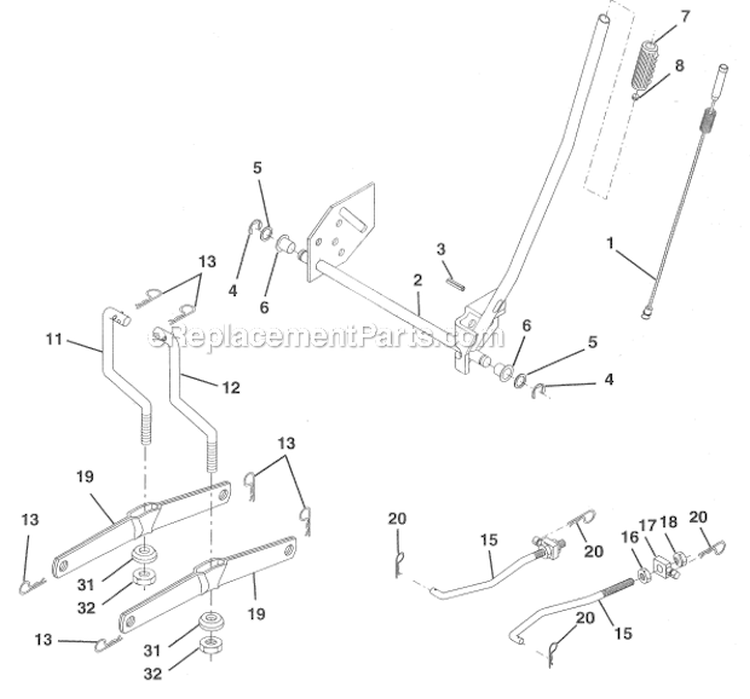 Tractor Diagram and Parts List for HD145H42F  Poulan Lawn Tractor