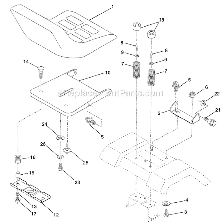 Page I Diagram and Parts List for HD145H42G 1997 Poulan Lawn Tractor