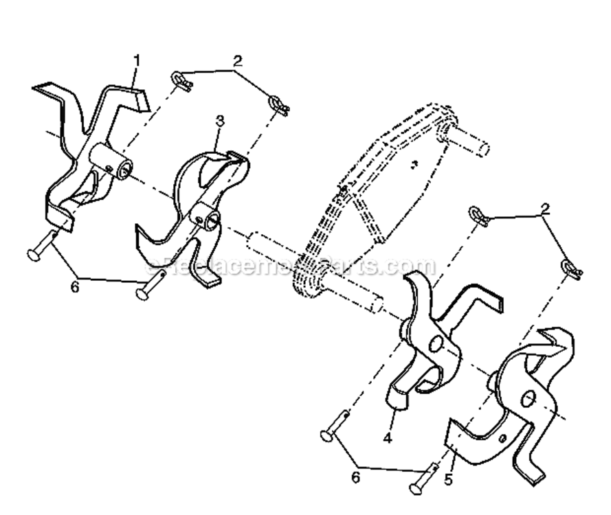 Tine_Assembly Diagram and Parts List for HDF800 96082000900 Poulan Tiller