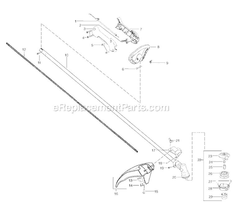Page A Diagram and Parts List for P4500  Poulan Trimmer