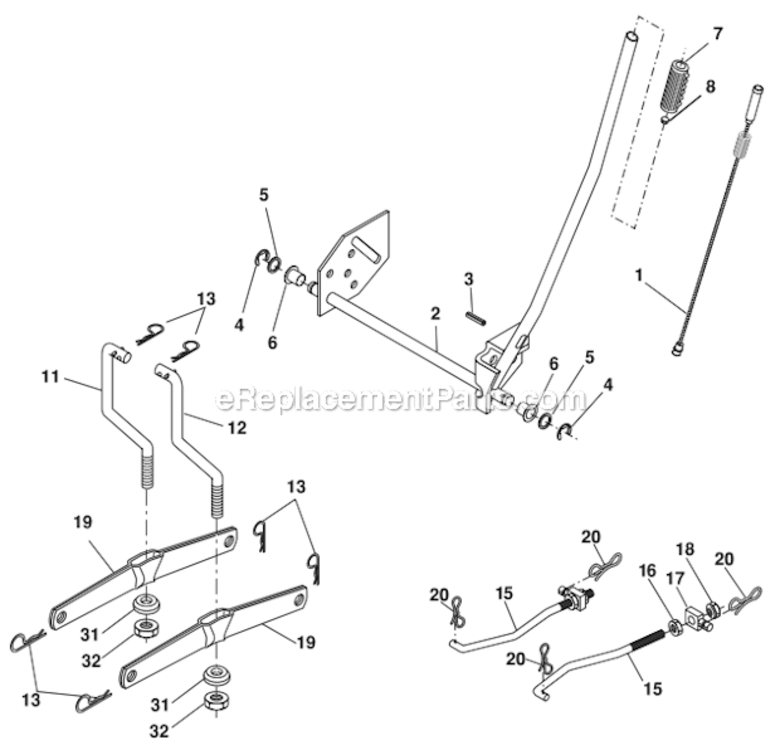 Seat Diagram and Parts List for PB155G42 960120130 Poulan Lawn Tractor