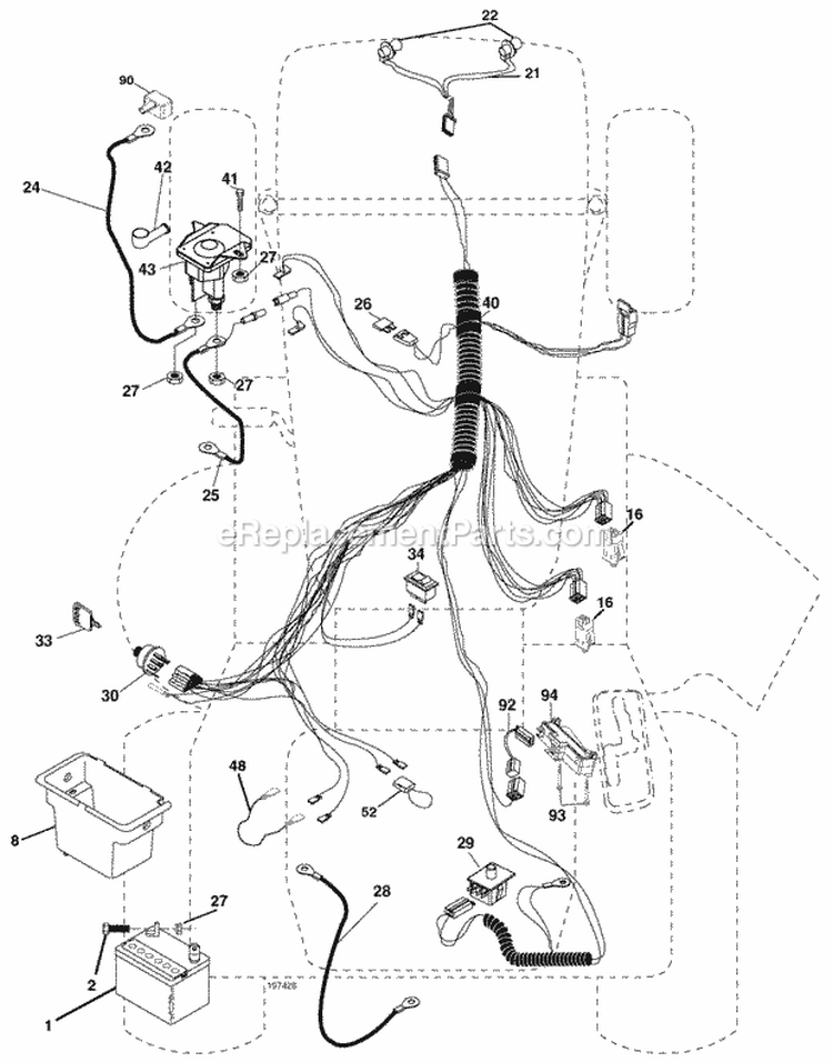 Electrical Diagram and Parts List for PB1638LT 2006-01 Poulan Lawn Tractor