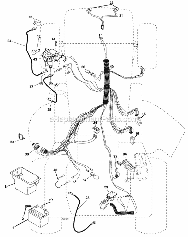 Electrical Diagram and Parts List for PB1638LT 2006-04 Poulan Lawn Tractor