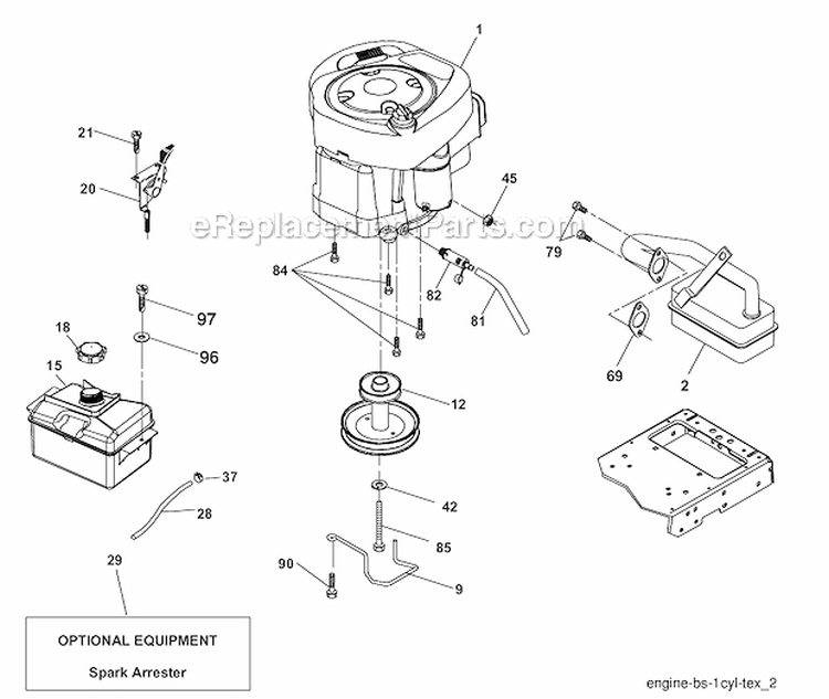 Page G Diagram and Parts List for PB195H46YT 96042005900 Poulan Lawn Tractor