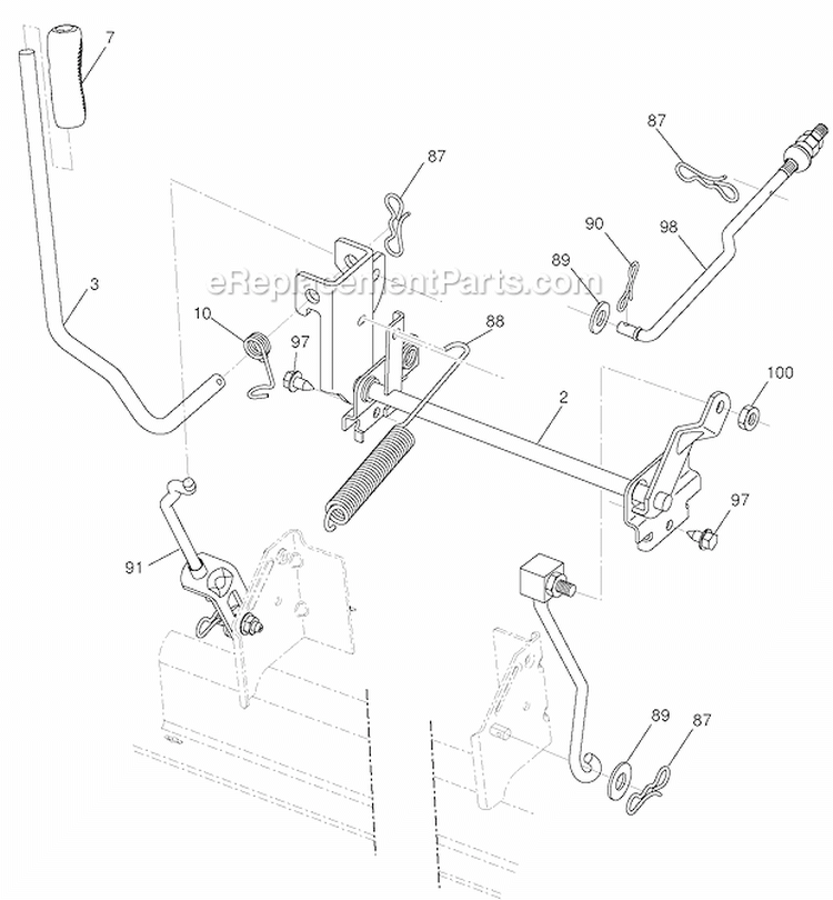 Page J Diagram and Parts List for PB20H42LT 2008-04 Poulan Lawn Tractor