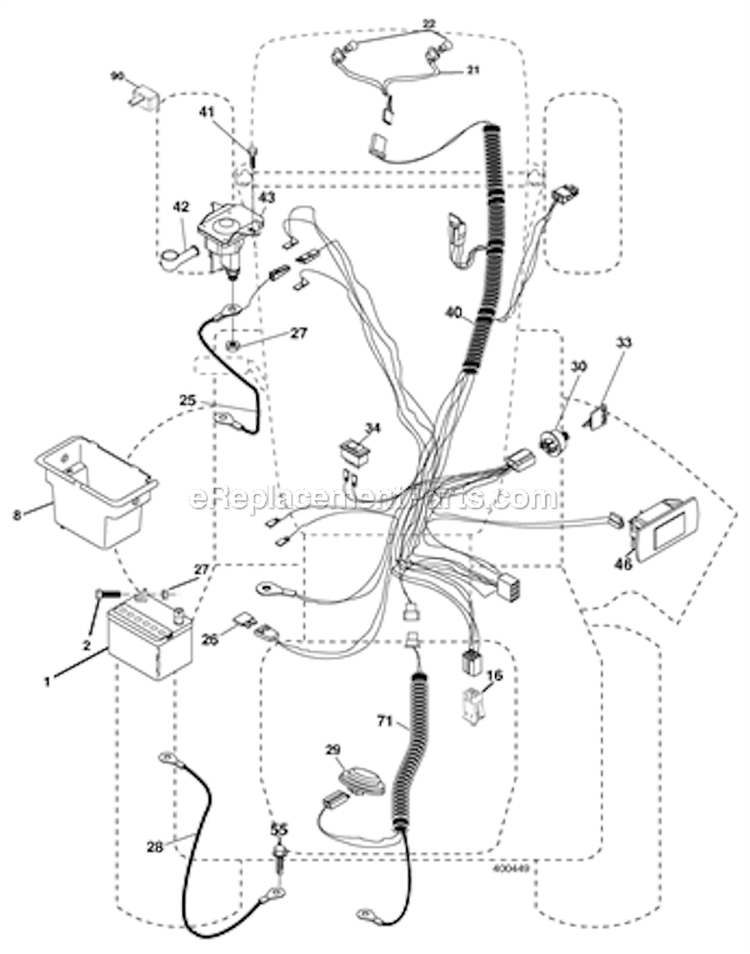 Electrical Diagram and Parts List for PB20H46YT 2006-12 Poulan Lawn Tractor