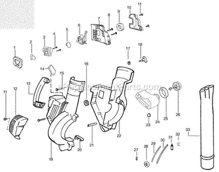 Page A Diagram and Parts List for PBV200  Poulan Leaf Blower / Vacuum