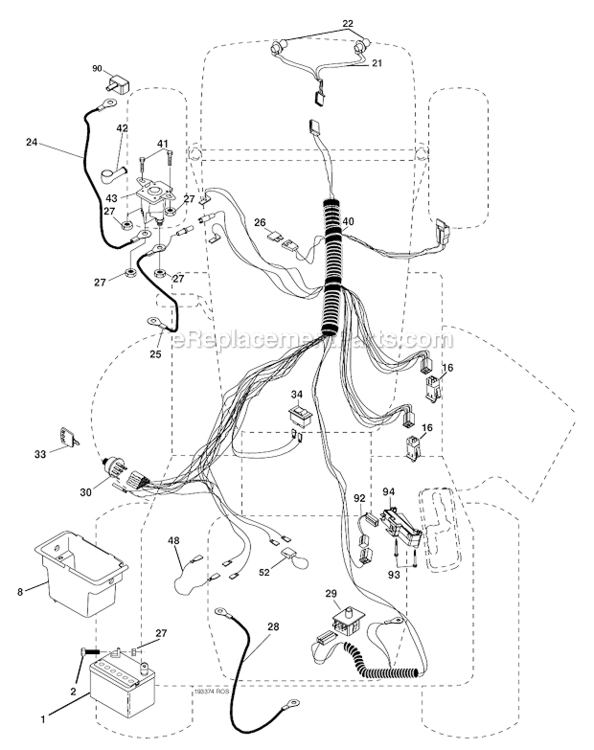 Electrical Diagram and Parts List for PD15538LT  Poulan Lawn Tractor