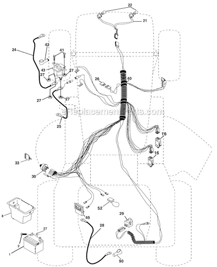 Electrical Diagram and Parts List for PD1842ST  Poulan Lawn Tractor