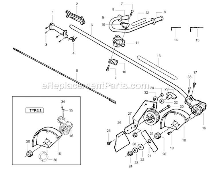 Page A Diagram and Parts List for PE3500  Poulan Trimmer