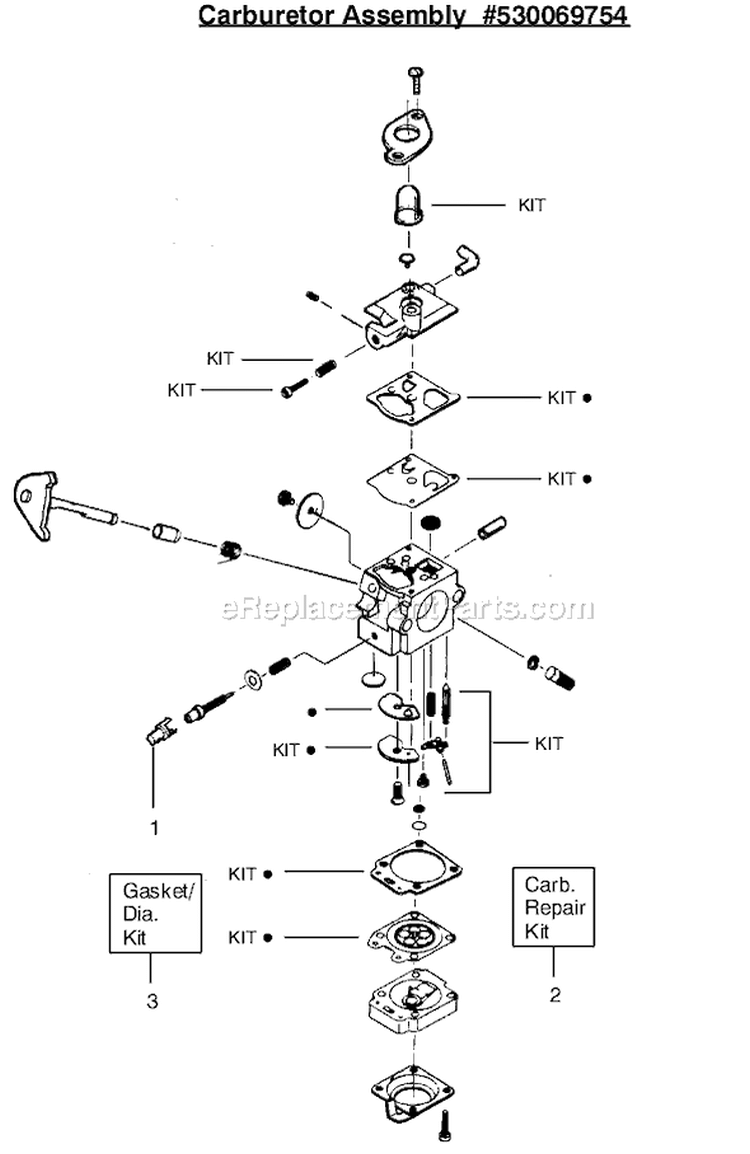 Page C Diagram and Parts List for PL25 Type 2 Poulan Trimmer