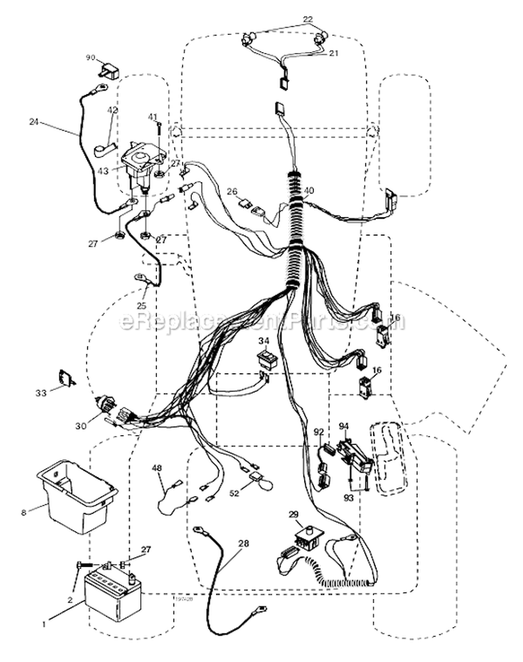 Electrical Diagram and Parts List for PO15538LT 96012006800 Poulan Lawn Tractor