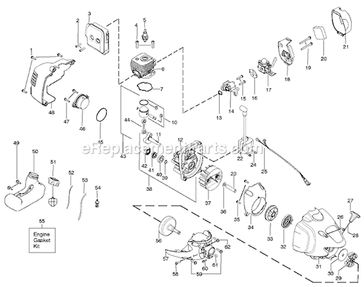 Page A Diagram and Parts List for PP025  Poulan Trimmer