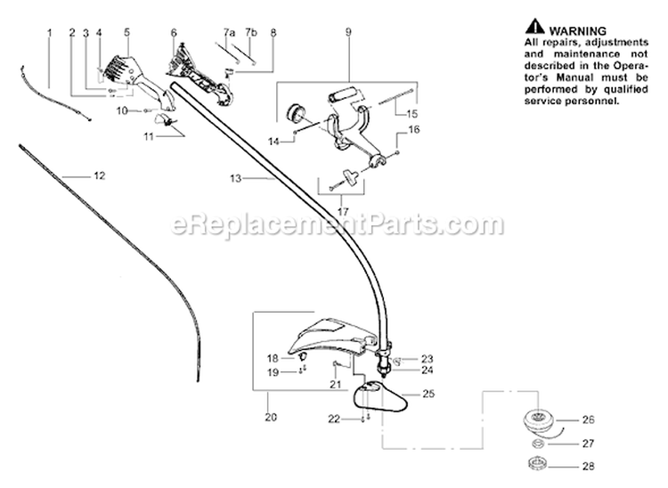 Page C Diagram and Parts List for PP031  Poulan Trimmer