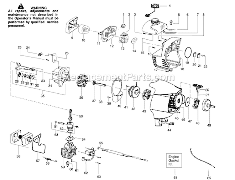 Page A Diagram and Parts List for PP036  Poulan Trimmer