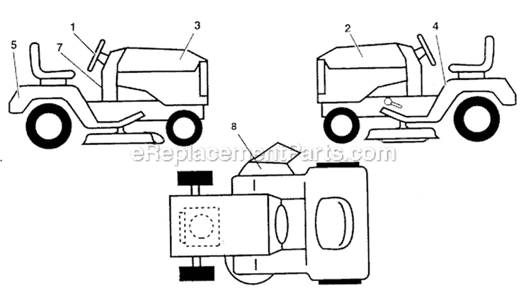 Page C Diagram and Parts List for PP1036SA  Poulan Lawn Tractor