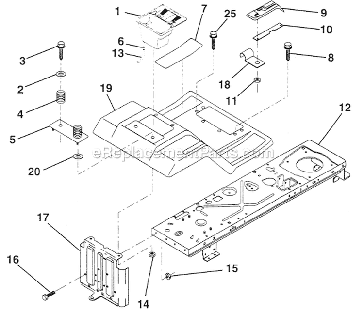 Page F Diagram and Parts List for PP1036SA  Poulan Lawn Tractor